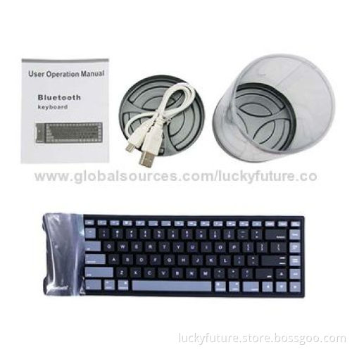 Portable Foldable 85-key Silicone Wireless Bluetooth V3.0 Keyboard for iPad 2/3/4/iPad Mini/iPad Air
